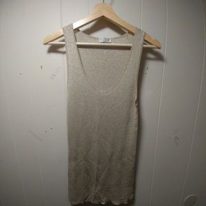 Brunello Cucinelli Metalicized Gold TankTop